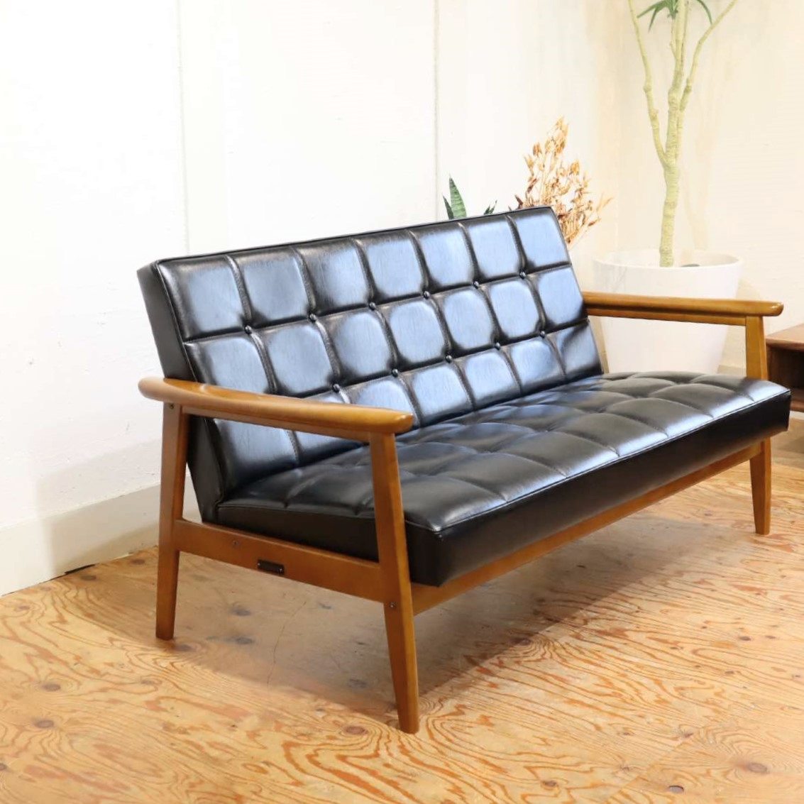 送料込込 カリモク60 オットマン Kチェア ミッドセンチュリー カリモク