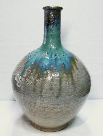 会津本郷焼 青釉掛け大徳利 | 骨董 通販