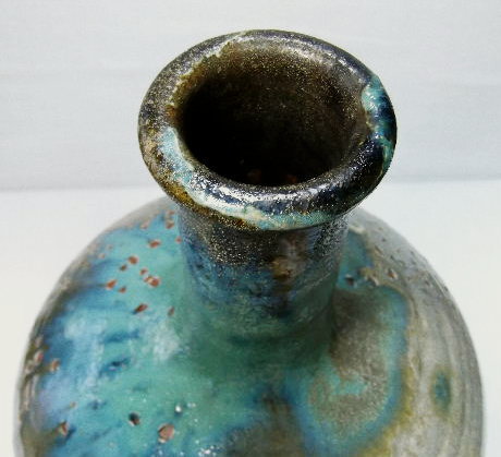 会津本郷焼 青釉掛け大徳利 | 骨董 通販