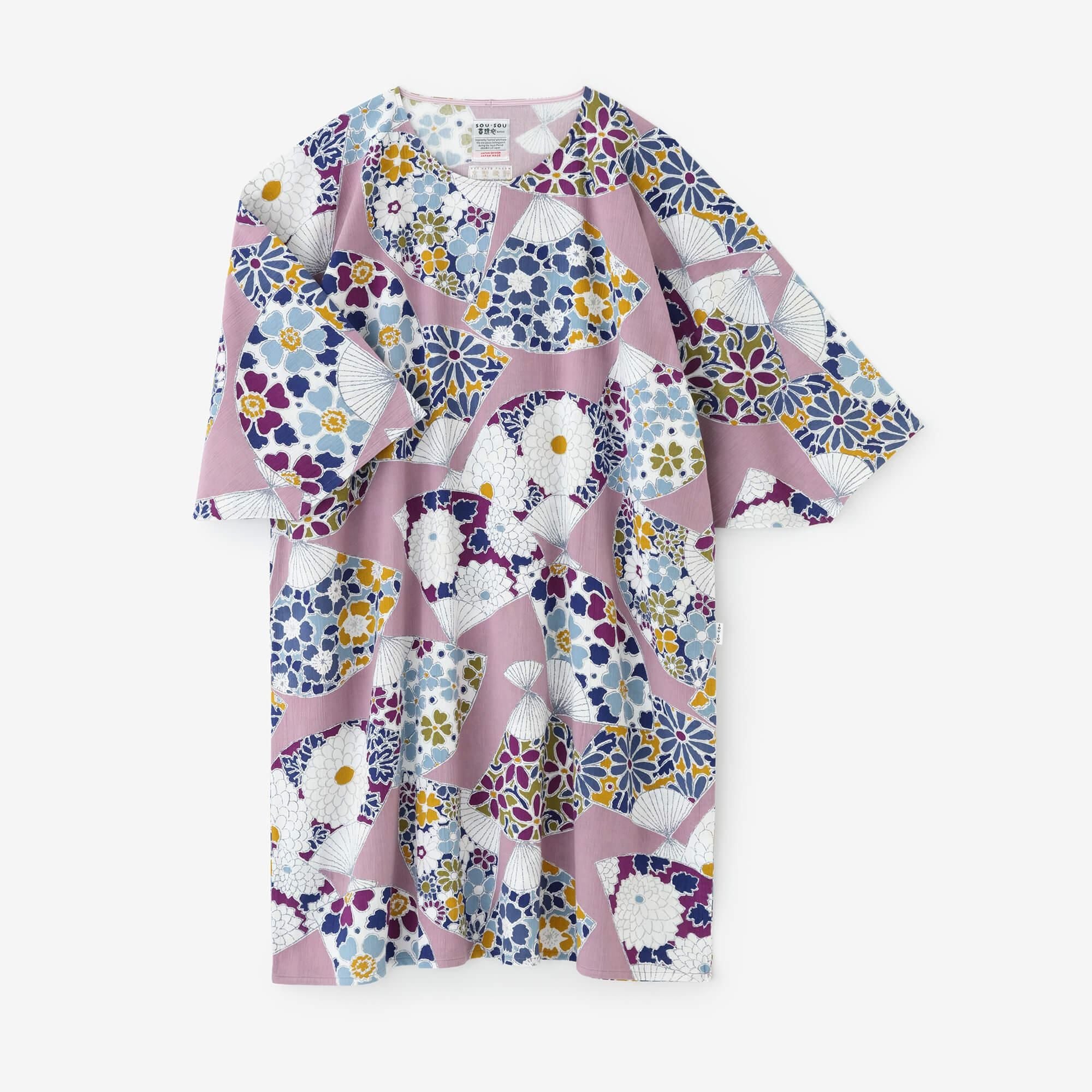 高島縮 20/20 薙刀長方形衣（なぎなたちょうほうけい）／扇（おうぎ）