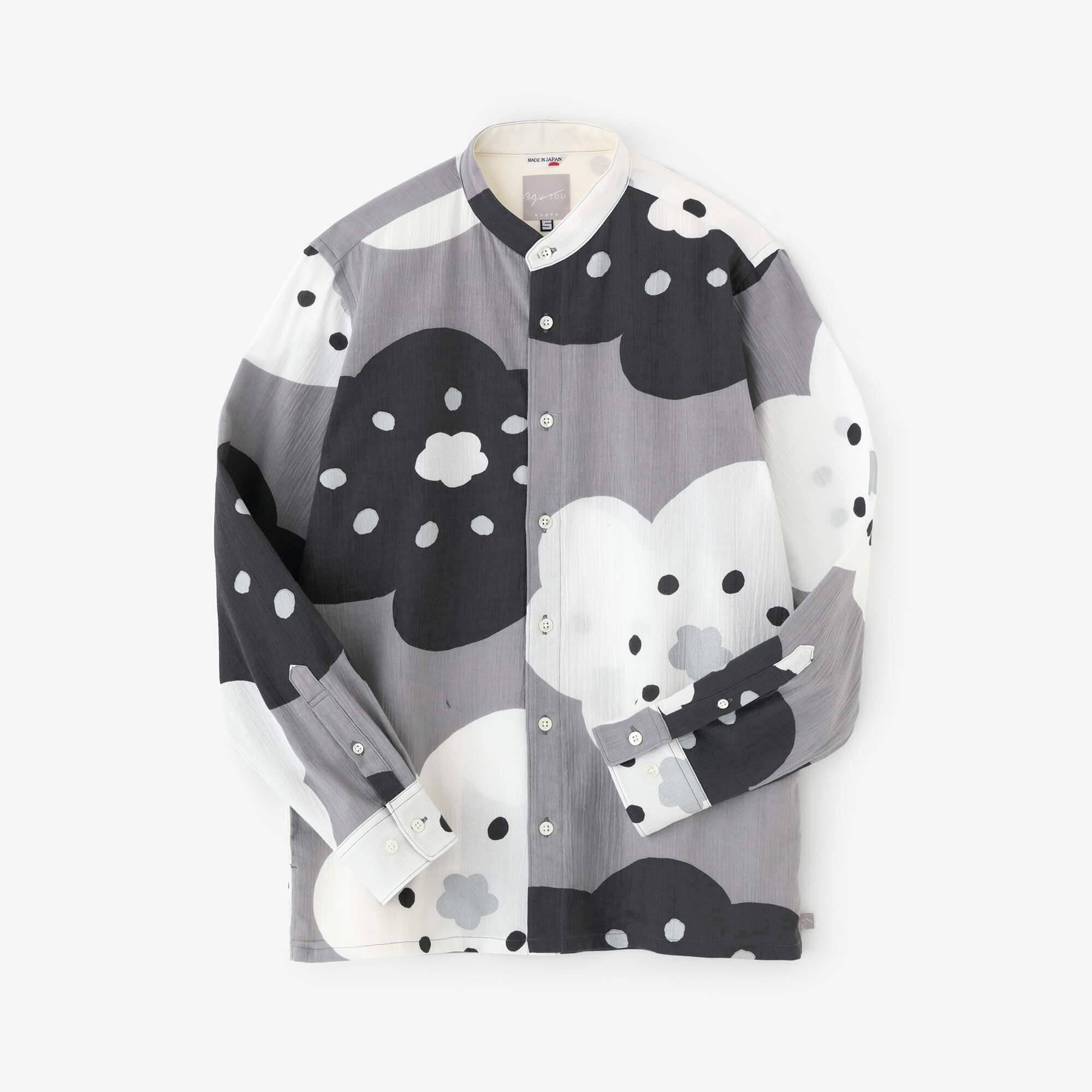 3月17日頃発送予定】高島縮 20/20 スタンドカラーシャツ SP／ほほえみ