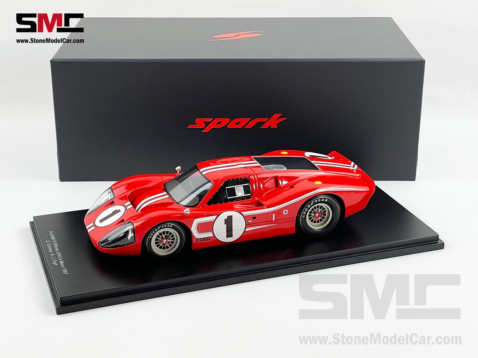 24h Le Mans 1967 Winner Shelby American #1 Ford GT40 MK IV 1:18