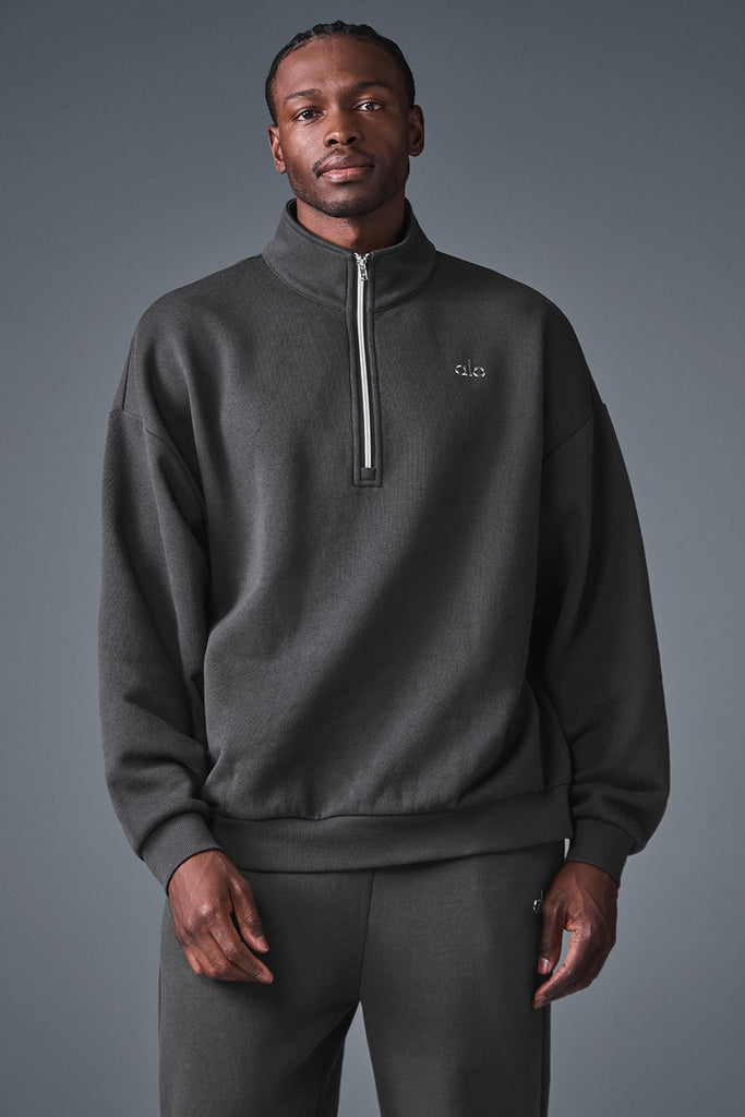 Accolade 1/4 Zip Pullover - Anthracite | ALO