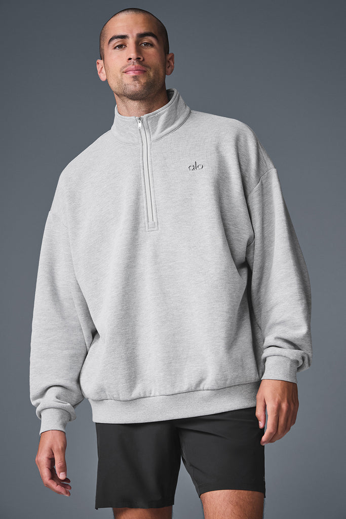 Accolade 1/4 Zip Pullover - Athletic Heather Grey | ALO