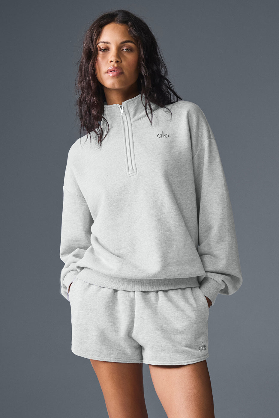 Accolade 1/4 Zip Pullover - Athletic Heather Grey | ALO