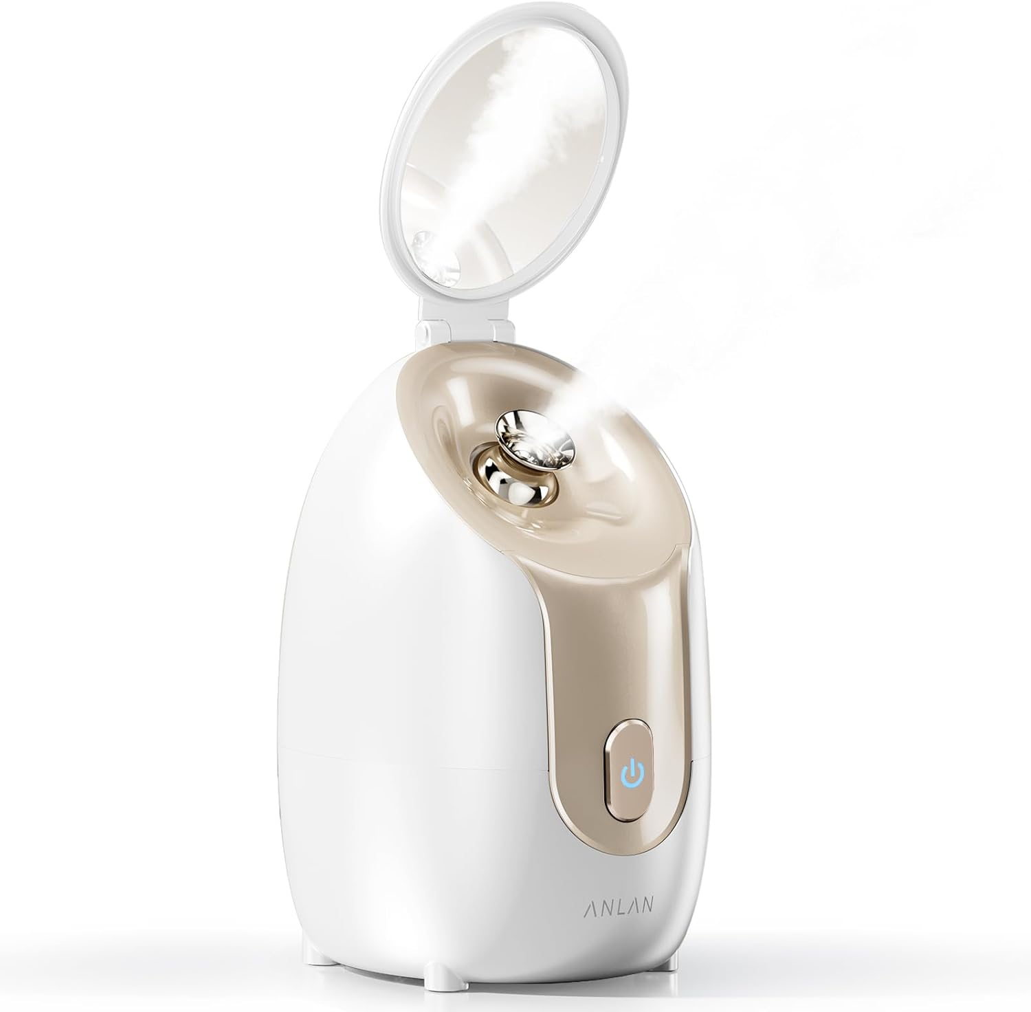 ANLAN スチーマー美顔器 フェイススチーマー 潤い 温熱ケア ノズル調節