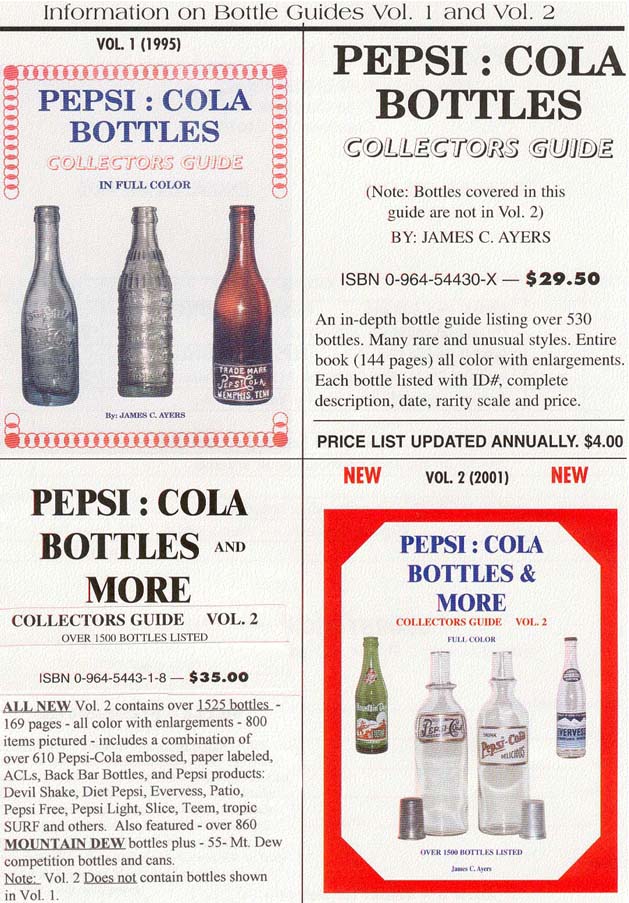 Pepsi:Cola Bottles / Collectors Guide