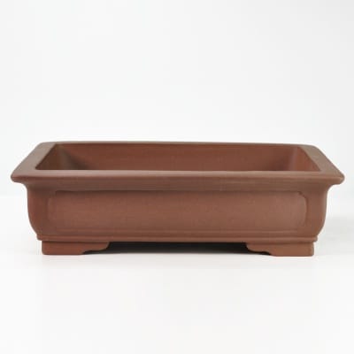 紫泥長方中深 盆栽鉢 13号 鉢幅40cm×奥行き30cm×高さ10cm を販売｜盆栽