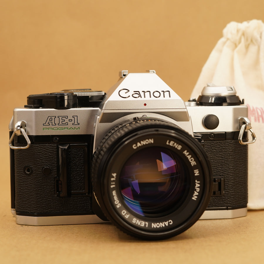 Canon AE-1 Program with 50mm f/1.4 Lens 35mm Film Camera