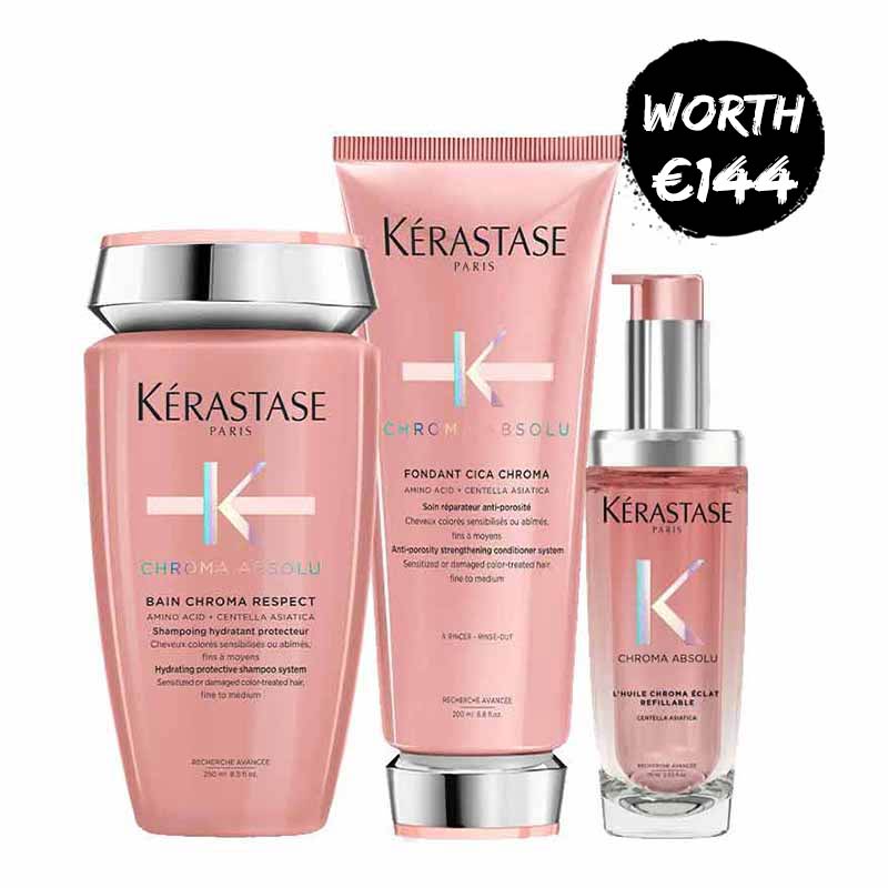 Kérastase Chroma Absolu Shampoo, Conditioner, Hair Oil - Coloured