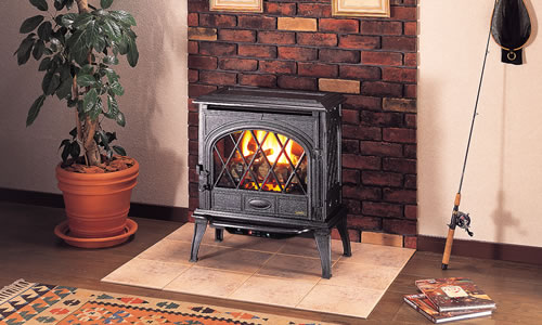 ガス ストーブ ヒーター 暖炉 ダンロックス 都市ガス DANROX 動作ok