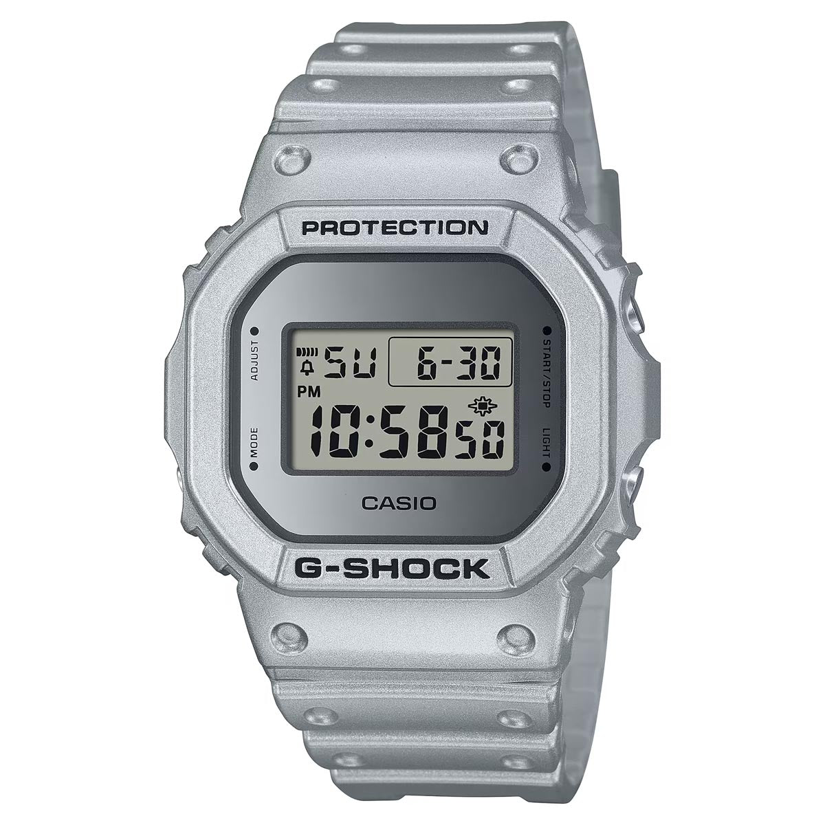 G-Shock 5600 Series Mens Watch with Digital Dial and Metallic