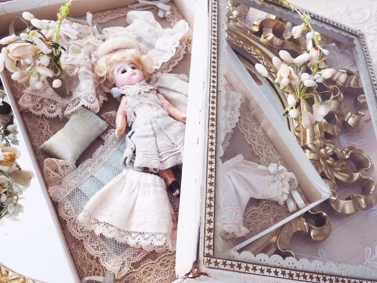 フレンチミニョネット プレゼンテーション（水色パリジェンヌ） - 薔薇