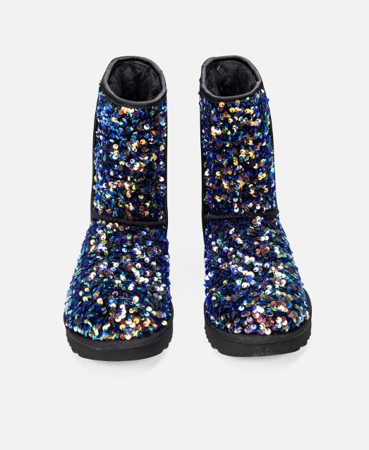 GIRLS' CLASSIC SHORT STELLAR SEQUIN UGG BOOTS (SZ 4) – elleandava