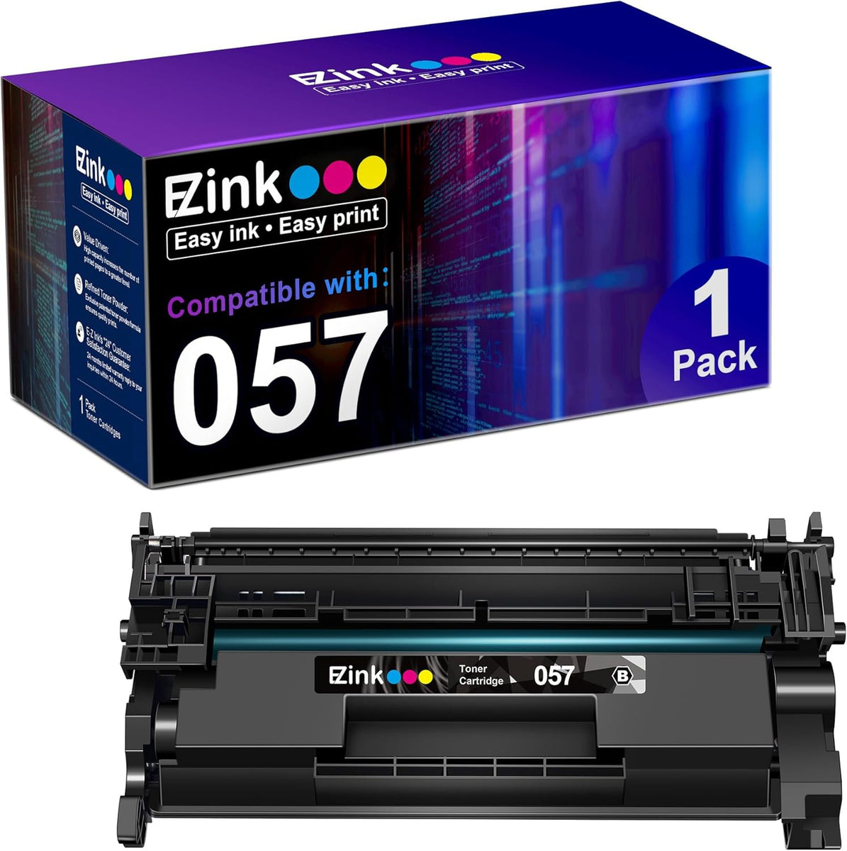Canon 057 057H Compatible Toner Cartridges(1 Black) | E-Z Ink