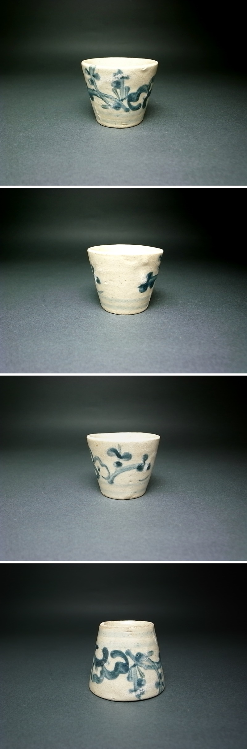 江戸初期 乾山手 鉄釉蕎麦猪口5客 口径約6.5㎝ 東Y7-0806⭐︎2Fタサチ