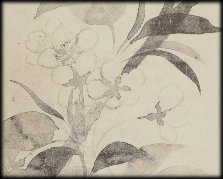 掛軸 俵屋宗達 桜図 木箱 複製画 工芸 水墨画 花 春 5-29 掛軸 俵屋