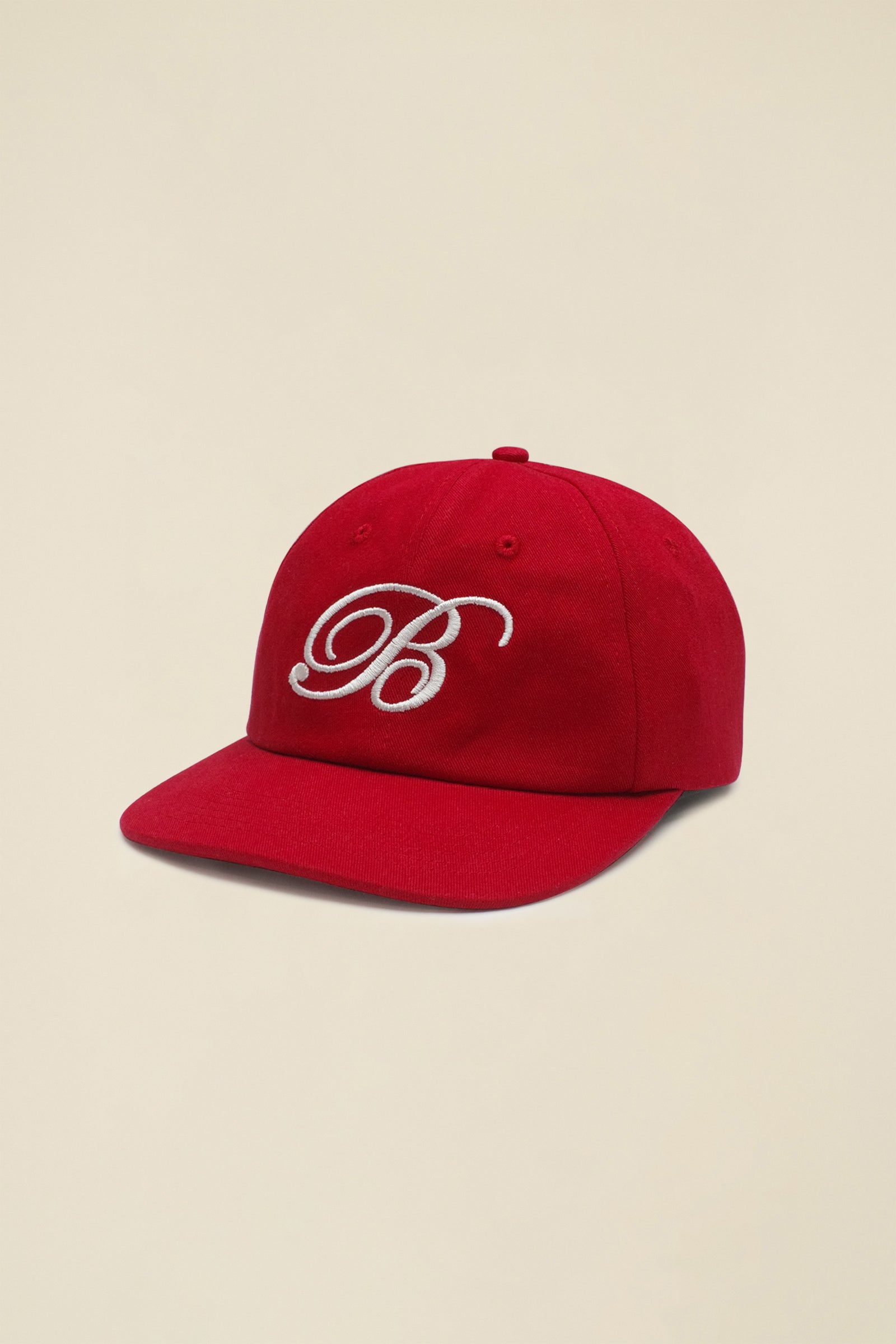 SCRIPT EMBROIDERED 6 PANEL CAP - CARDINAL RED – bound