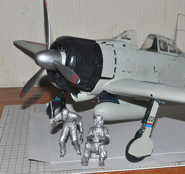 週刊零戦をつくる」オプションのフィギュア塗装！やけに色白の