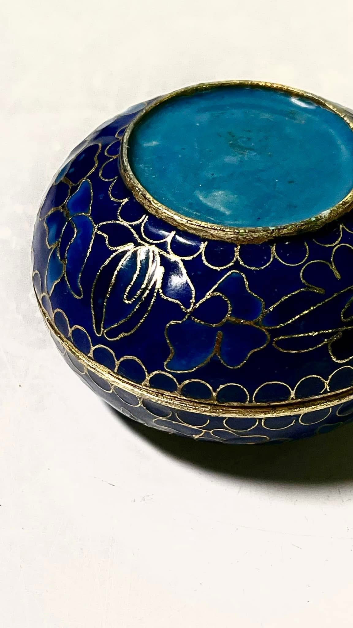 1210 中国美術 景泰藍 七宝 琺瑯 鉢 時代物 1210 中国美術 景泰藍 七宝