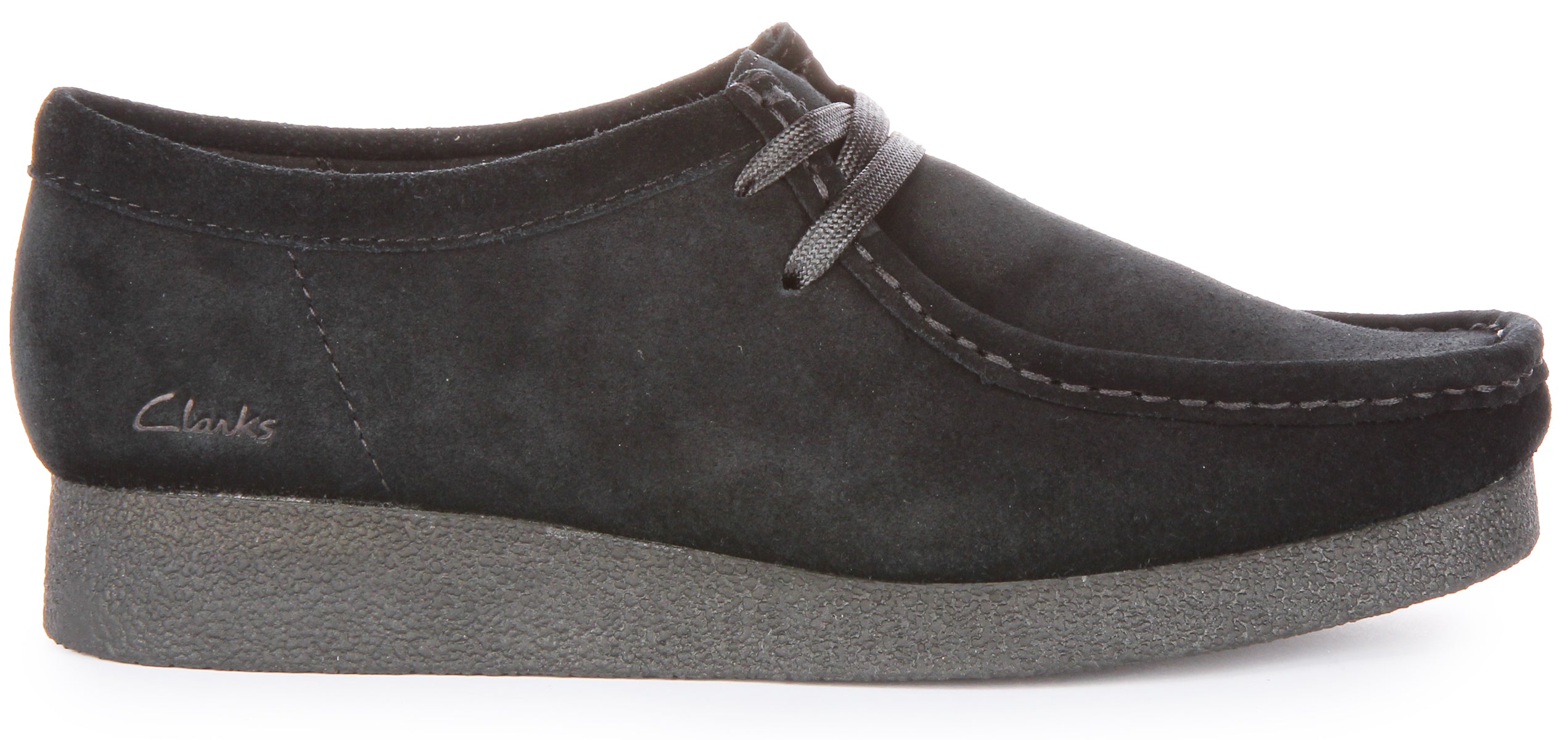 Clarks Originals Wallabee Evo Black Suede For Women | Crepe Sole