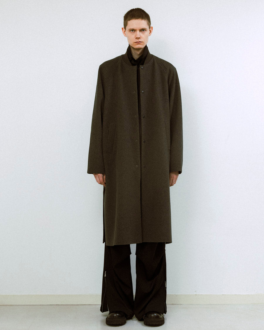 Wool melton double face rever stadium coat – 08sircus