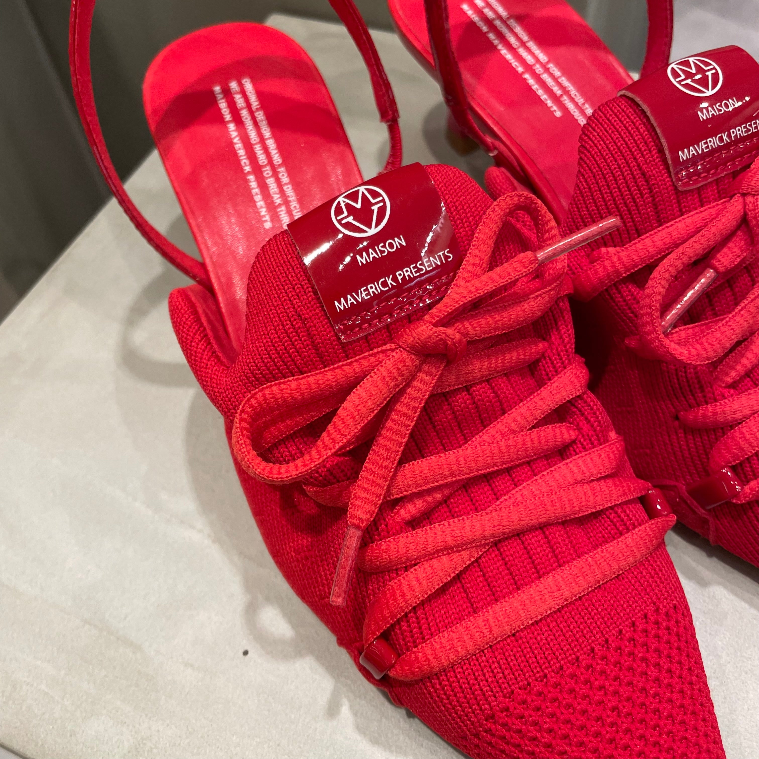 MAISON MAVERICK PRESENTS/ニットレースアップミュール – irohaya