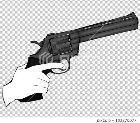 銃のトリガーに指をかけるのイラスト素材 [103270077] - PIXTA