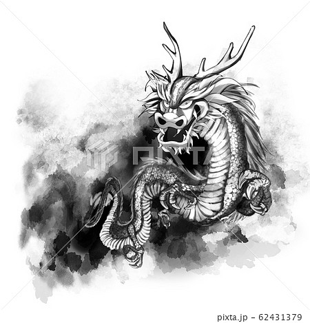 龍の水墨画のイラスト素材 [62431379] - PIXTA