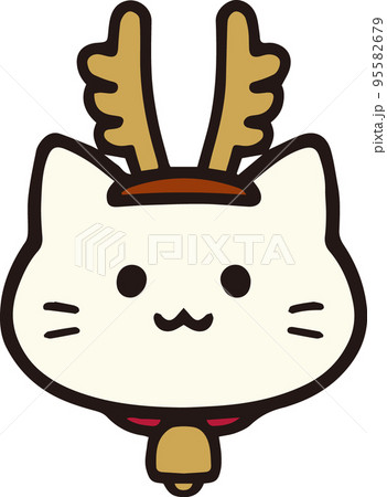クリスマスねこ（トナカイ）のイラスト素材 [95582679] - PIXTA