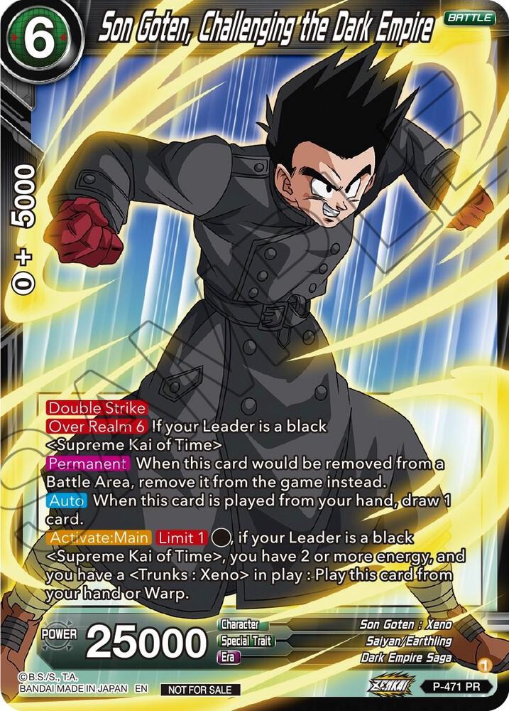 Son Goten, Challenging the Dark Empire (Z03 Dash Pack) - Promotion