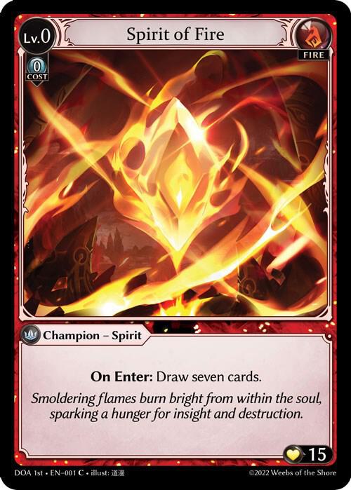 Spirit of Fire - Dawn of Ashes 1st Edition - Grand Archive TCG
