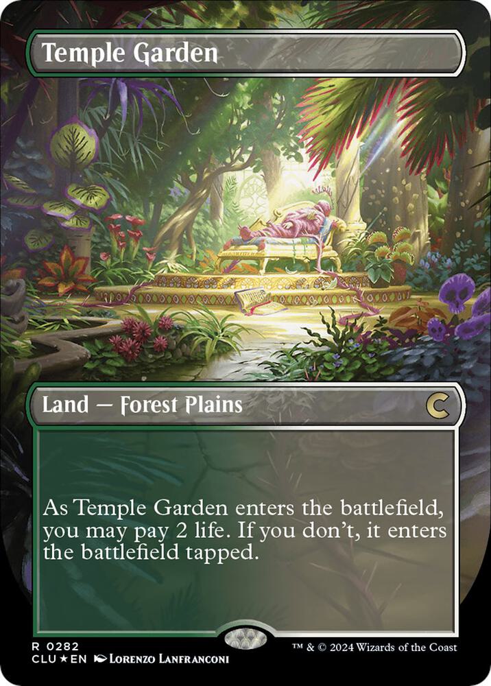 Temple Garden (Borderless) - Ravnica: Clue Edition - Magic: The