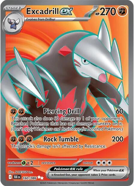 Excadrill ex - 160/086 - SV: Black Bolt - Pokemon - TCGplayer.com