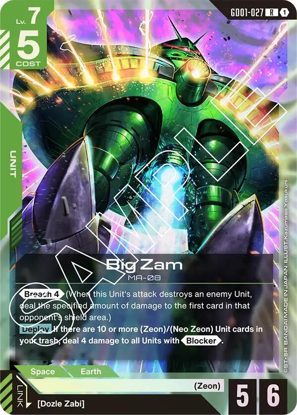 Big Zam - Newtype Rising - Gundam Card Game - TCGplayer.com