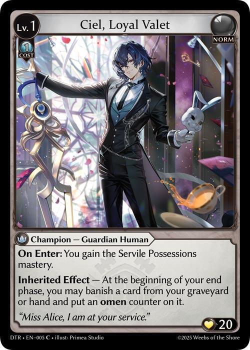Ciel, Loyal Valet - Distorted Reflections - Grand Archive TCG