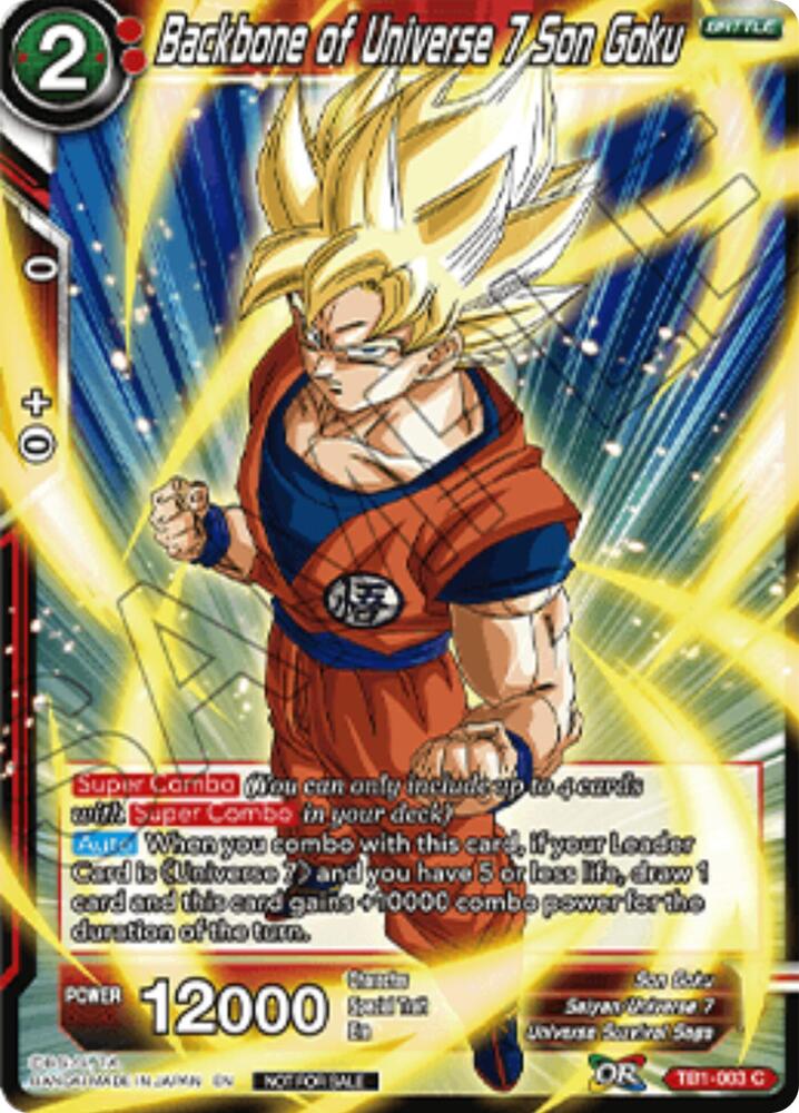 Backbone of Universe 7 Son Goku (Championship 2025 Finals Pack