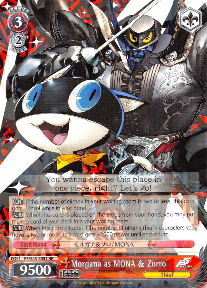 Morgana as MONA & Zorro - Persona 5 - Weiss Schwarz - TCGplayer.com