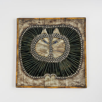 グスタフスベリ リサ・ラーソン 黒い丸猫の陶板（Katt） | 北欧食器