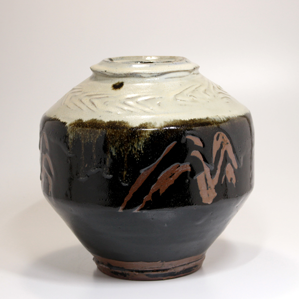 濱田庄司 『掛分紋打花瓶』 -瀧屋美術 -鎌倉の美術品店 販売買取