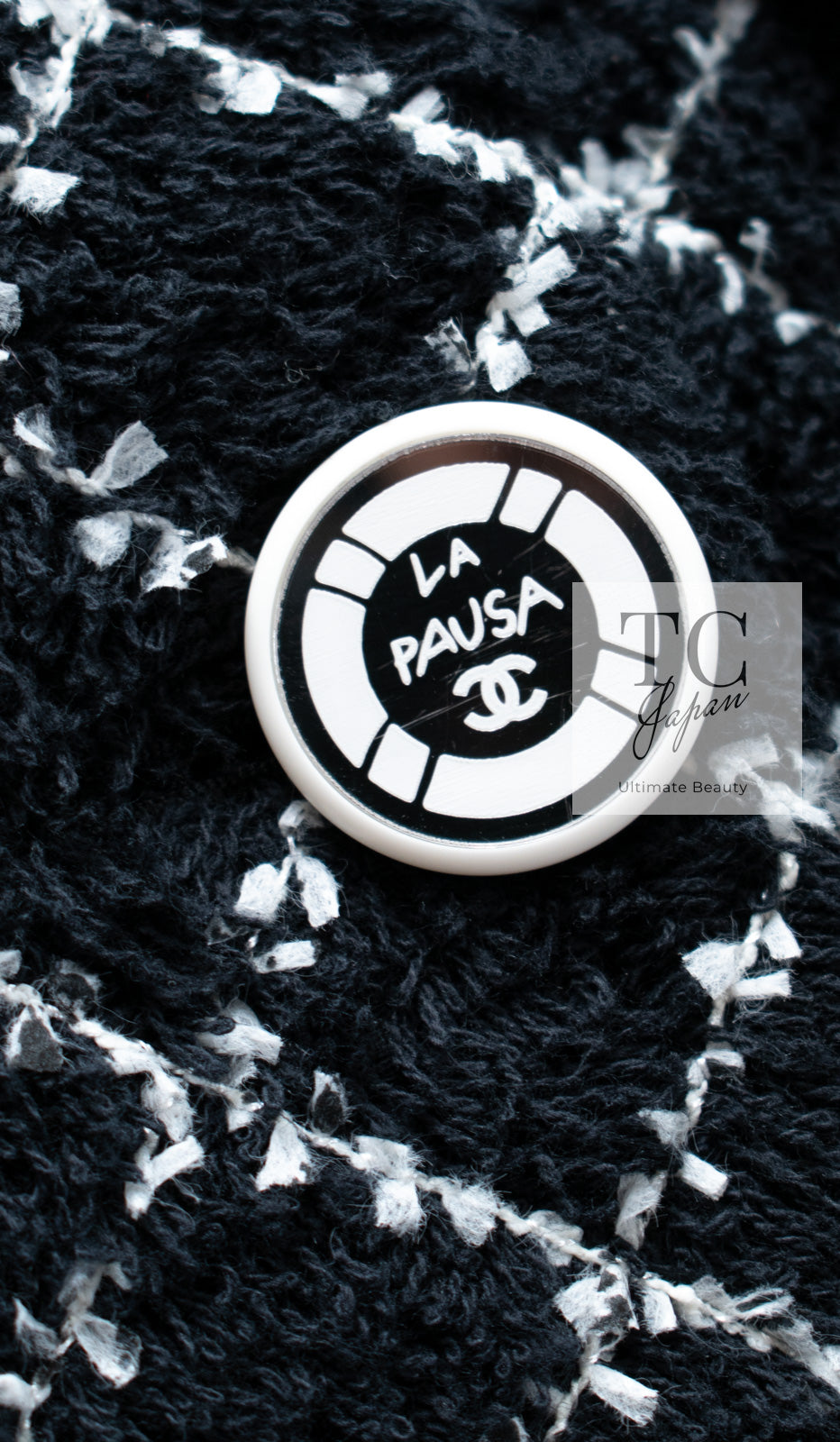 シャネル ジャケット CHANEL ブラック ネイビー ダブル コットン