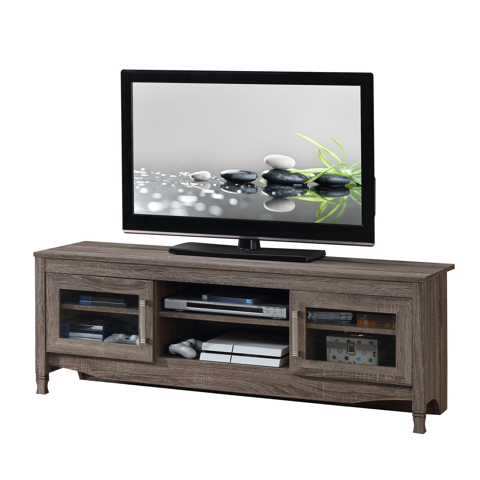Techni Mobili | Grey Driftwood TV Stand