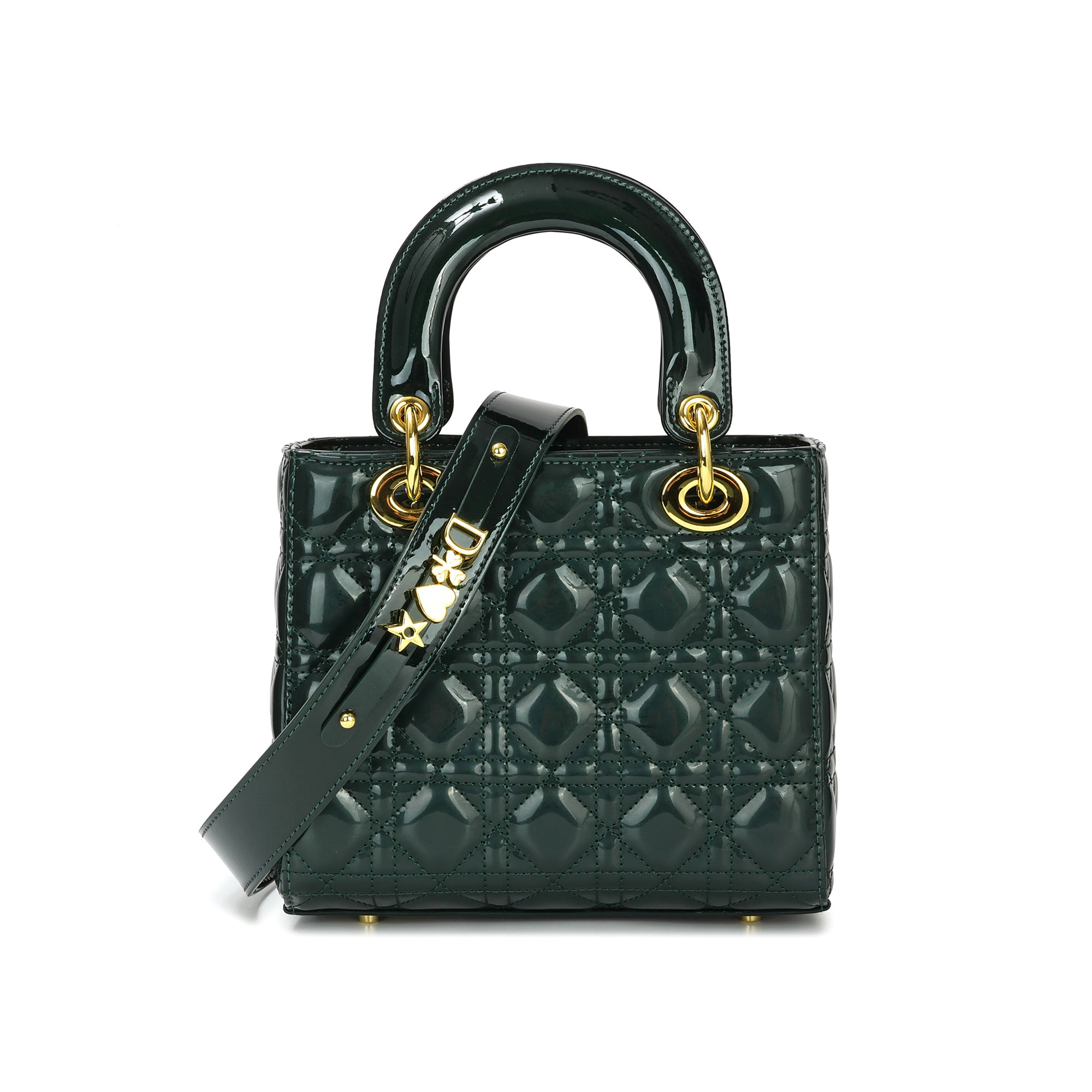 Patent Quilted Leather Mini Tote with Top Handles – Tiffany & Fred