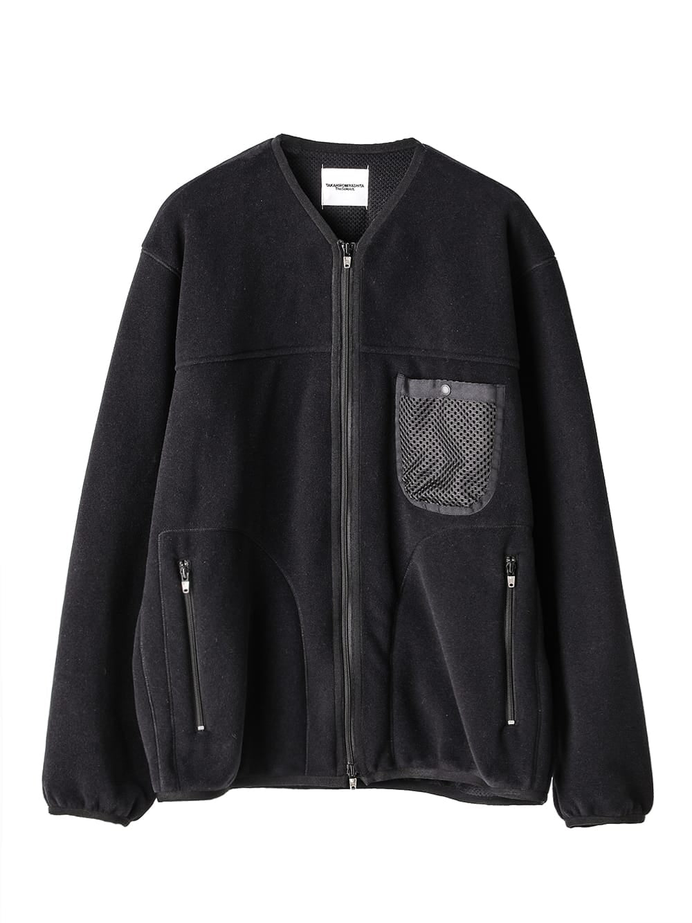 sc.0002AW25-black ジップアップカーディガン The Black-and-White