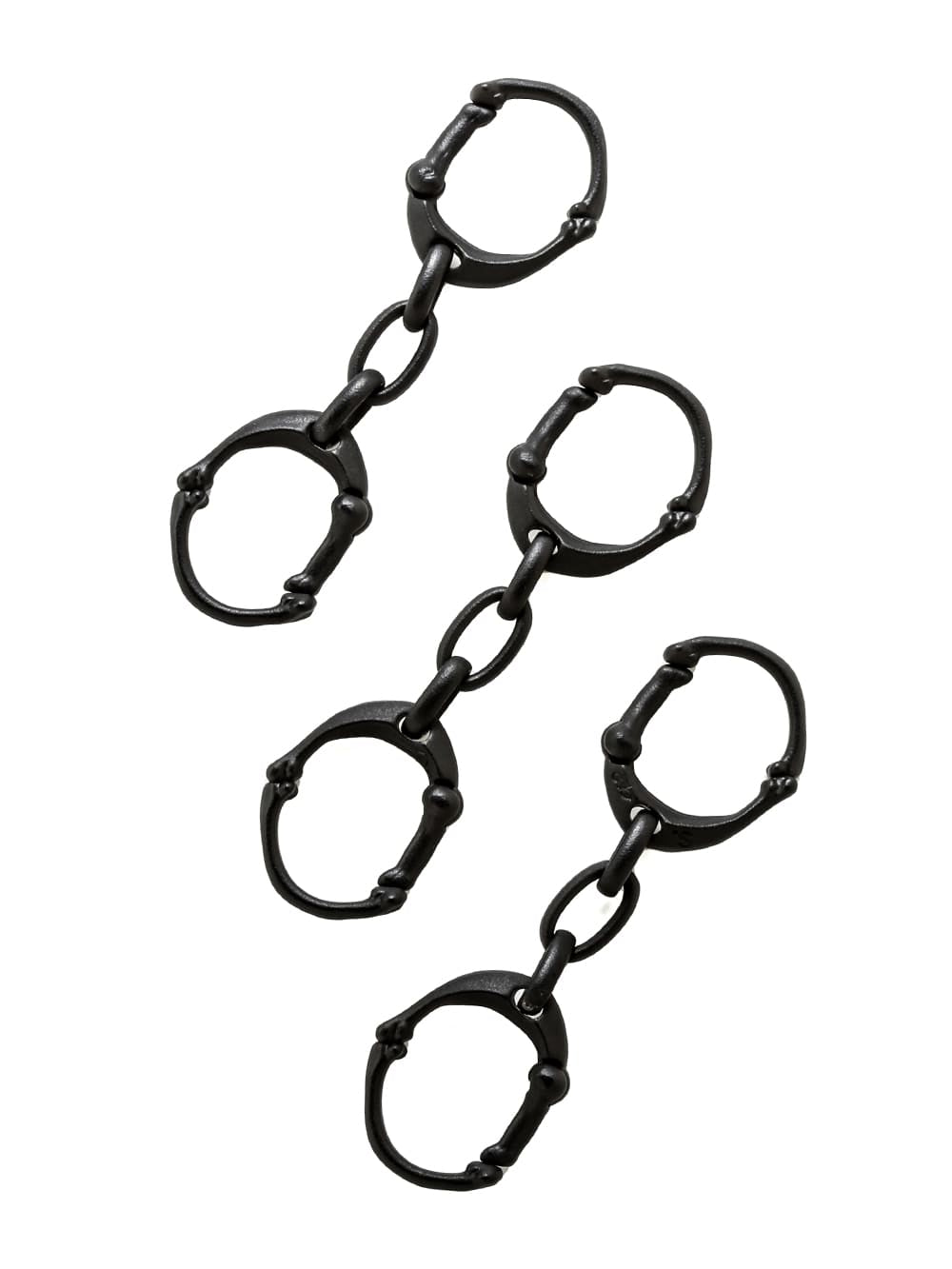 sspj.0021_black ボーンシェイプドカラビナブレスレット-S