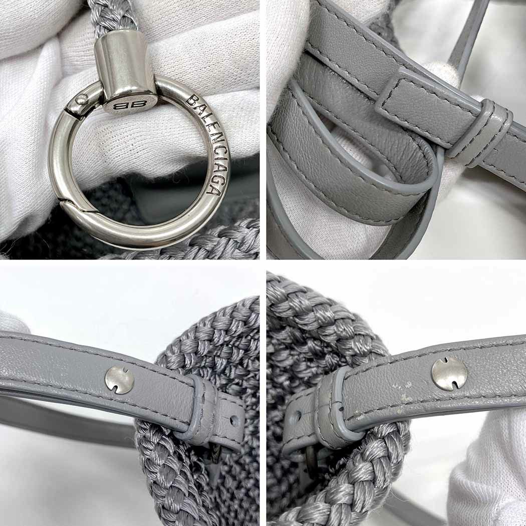 バレンシアガ イビザ スモール ナイロン グレー ロゴ 2WAY