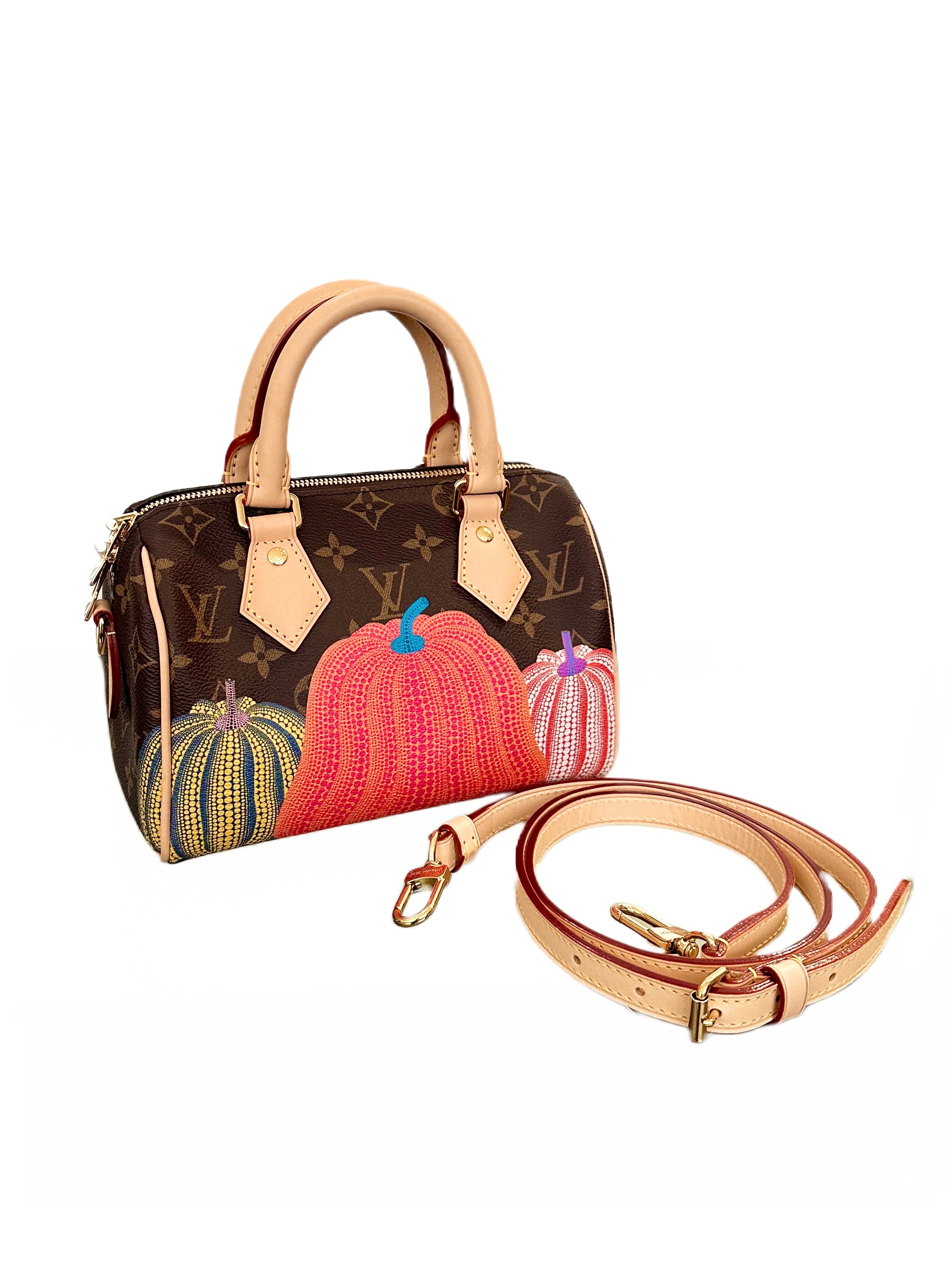 Louis Vuitton Yayoi Kusama Speedy 20 Bandouliere LV x YK Pumpkin