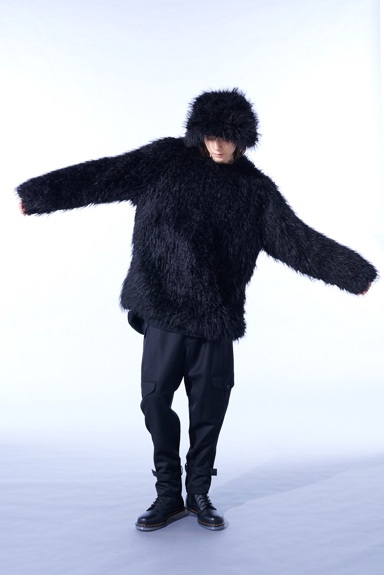 SHAGGY FUR CREW NECK PULLOVER – THE SHOP YOHJI YAMAMOTO