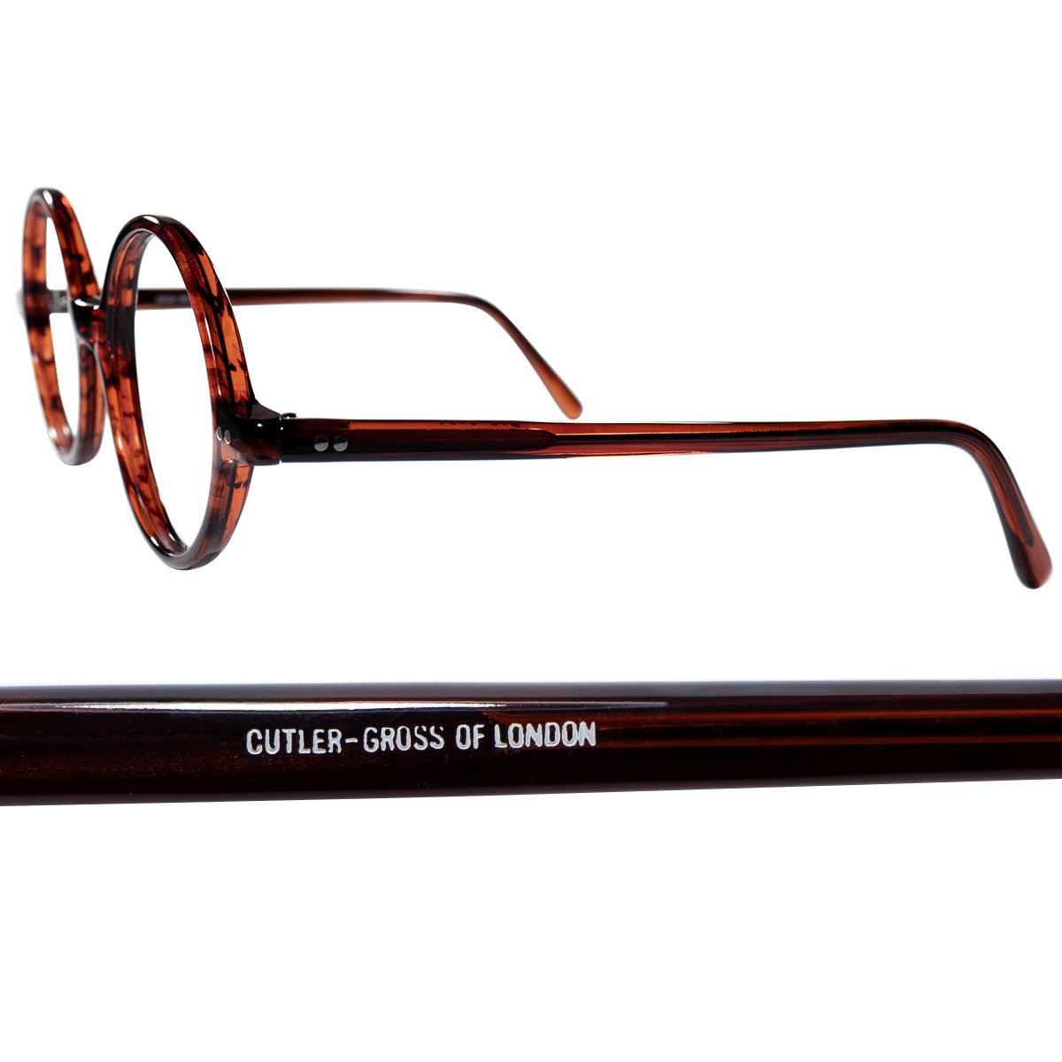 美しい生地感とドCLASSICデザインのありそうでない丸眼鏡 1980s