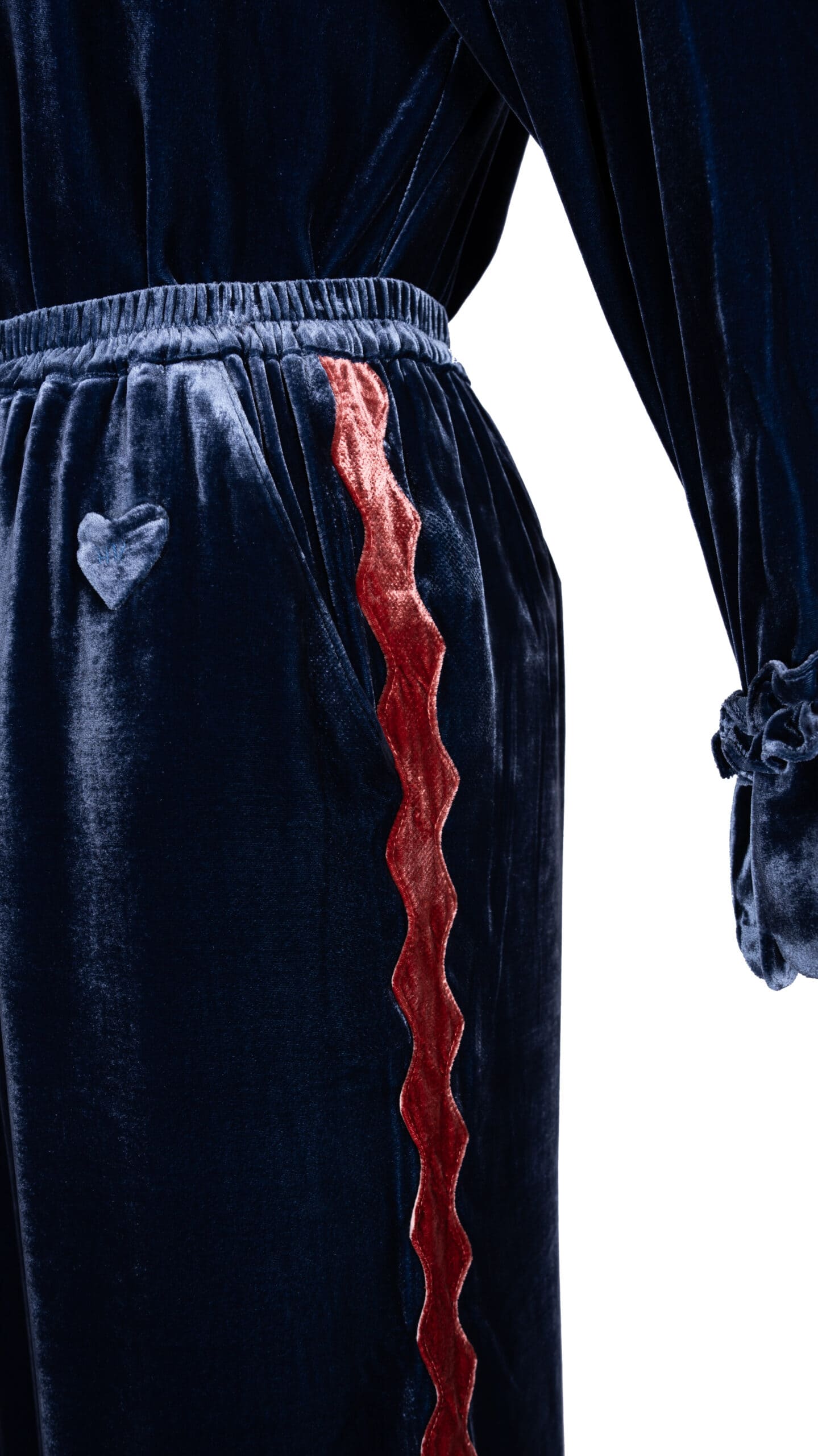 Amina Silk-Velvet Blouse with Ferdinand Silk-Velvet Trousers | The